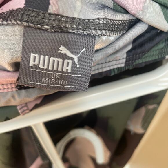 Puma Girls Camo Print Hooded Top & Leggings Set Size Medium (8-10) Pink/Gray - Picture 14 of 16